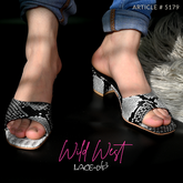 Wild West Block Heel Sandals For Her By Lace Up Shoes-Black